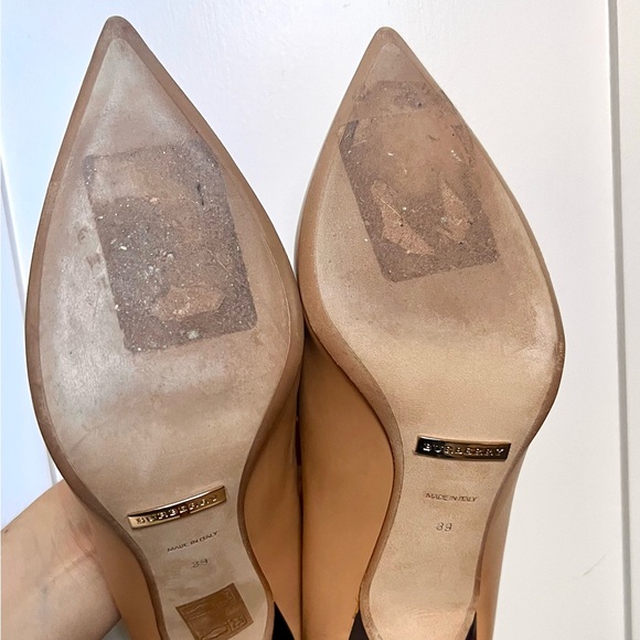 Burberry “Mawdesley” Tan Leather Heels - Picture 10 of 10